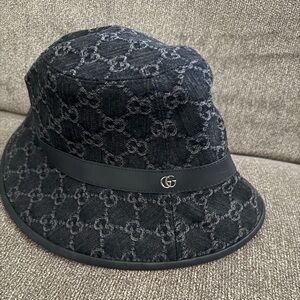 GUCCI

Jacquard Denim GG Monogram Oscar Bucket Hat M Black